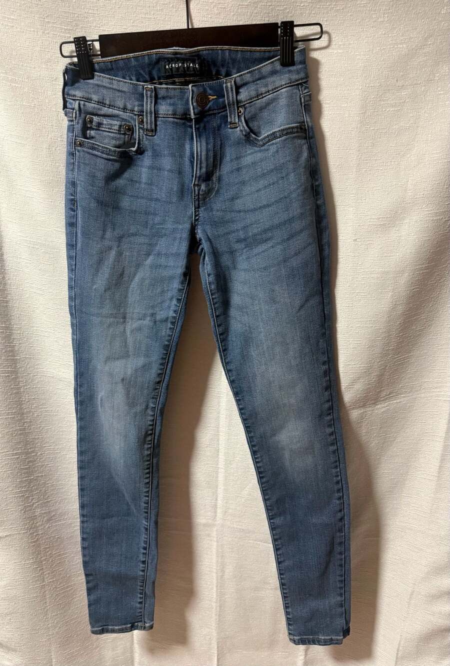 Aeropostale Womens Low Rise Jegging Jeans Blue Size 0 Long